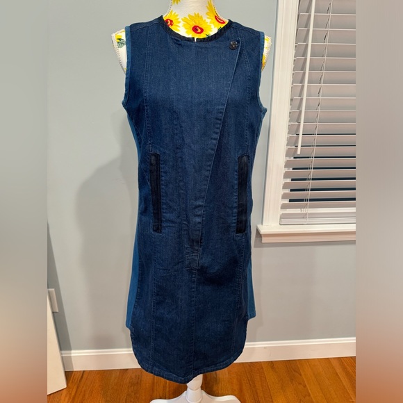 Tory Burch Blue Denim Sleeveless Dress, Size M - Picture 3 of 16